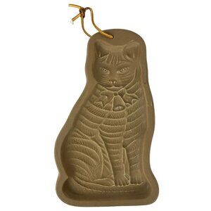Vintage 1981 Hartstone Pottery Sitting Tabby Cat Cookie Mold